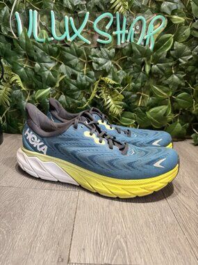 Hoka One One Mens Arahi 6 1123194 BGBCR Blue Running Shoes Sneakers Size 12.5 D